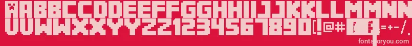 Minecrafter3Regular Font – Pink Fonts on Red Background