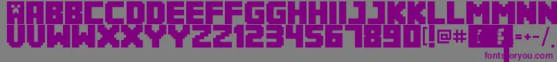 Minecrafter3Regular Font – Purple Fonts on Gray Background