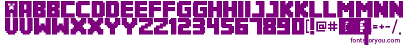 Minecrafter3Regular Font – Purple Fonts on White Background