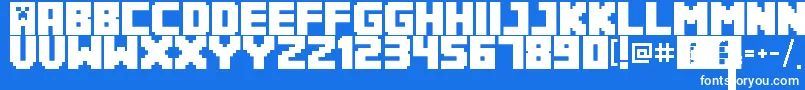 フォントMinecrafter3Regular – 青い背景に白い文字