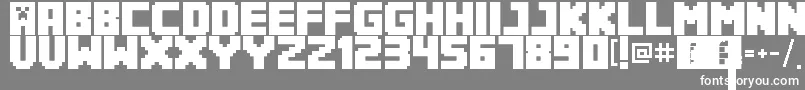 Minecrafter3Regular Font – White Fonts on Gray Background