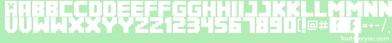 Minecrafter3Regular Font – White Fonts on Green Background