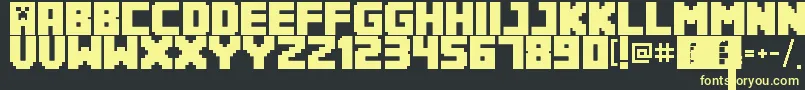 Minecrafter3Regular Font – Yellow Fonts on Black Background