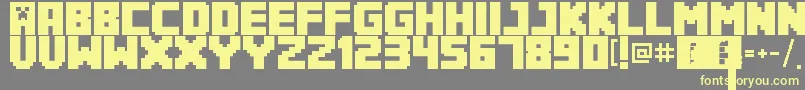 Minecrafter3Regular Font – Yellow Fonts on Gray Background