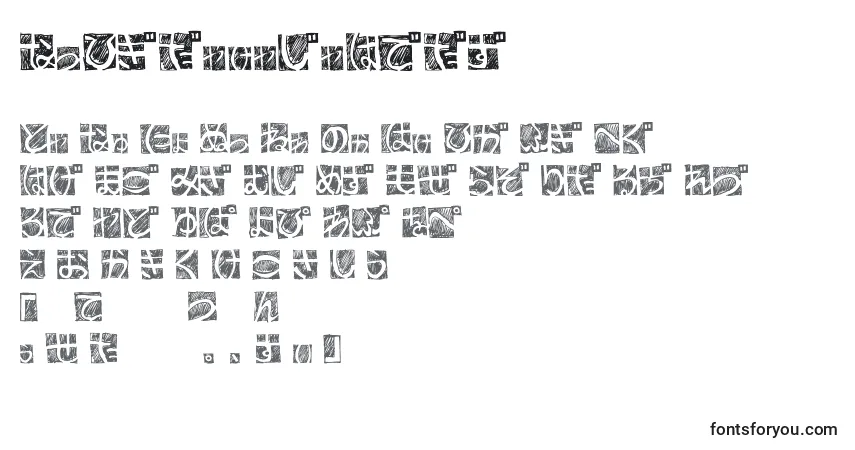 BdHiraganaKuro-fontti – aakkoset, numerot, erikoismerkit
