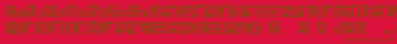 BdHiraganaKuro-fontti – ruskeat fontit punaisella taustalla