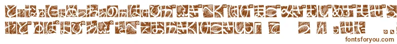 Шрифт BdHiraganaKuro – коричневые шрифты