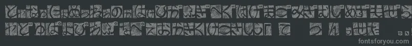 BdHiraganaKuro Font – Gray Fonts on Black Background