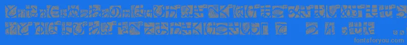 BdHiraganaKuro Font – Gray Fonts on Blue Background