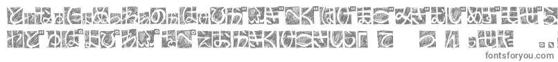 フォントBdHiraganaKuro – 白い背景に灰色の文字