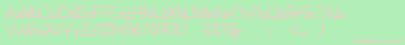 Beachbank Font – Pink Fonts on Green Background