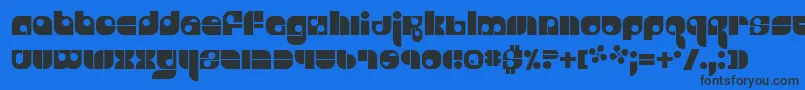 Шрифт Freestyl – чёрные шрифты на синем фоне