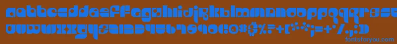 Freestyl Font – Blue Fonts on Brown Background