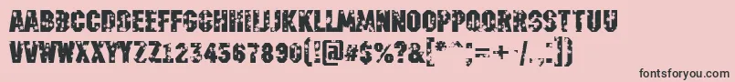 フォントAMachinanovastardBold – ピンクの背景に黒い文字