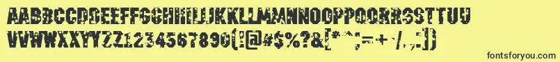 AMachinanovastardBold Font – Black Fonts on Yellow Background