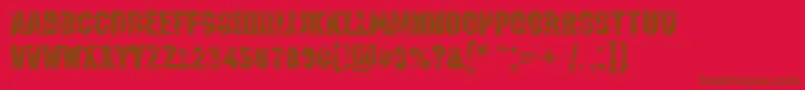 AMachinanovastardBold Font – Brown Fonts on Red Background