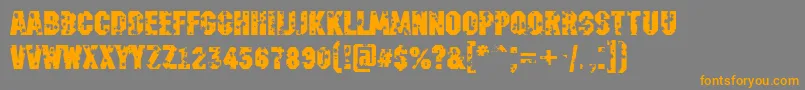 AMachinanovastardBold Font – Orange Fonts on Gray Background