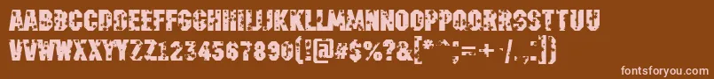 AMachinanovastardBold Font – Pink Fonts on Brown Background