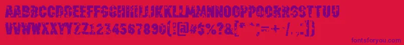 AMachinanovastardBold Font – Purple Fonts on Red Background