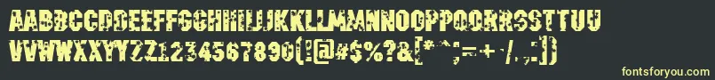 AMachinanovastardBold Font – Yellow Fonts on Black Background