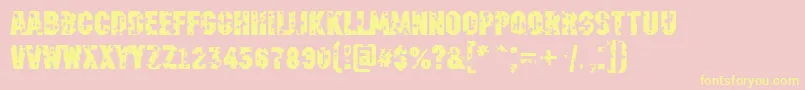 AMachinanovastardBold Font – Yellow Fonts on Pink Background