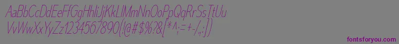 Шрифт MesmerizeCdUlIt – фиолетовые шрифты на сером фоне
