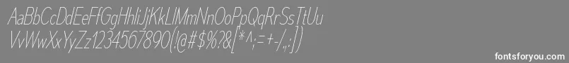 フォントMesmerizeCdUlIt – 灰色の背景に白い文字