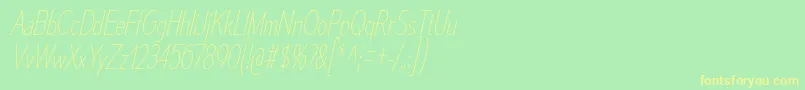 MesmerizeCdUlIt Font – Yellow Fonts on Green Background