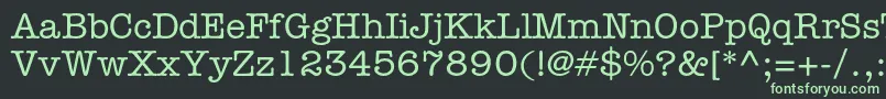 Czcionka AmericantypewriterstdMed – zielone czcionki na czarnym tle