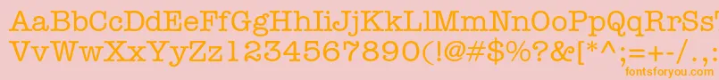 AmericantypewriterstdMed Font – Orange Fonts on Pink Background