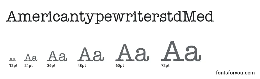 Größen der Schriftart AmericantypewriterstdMed