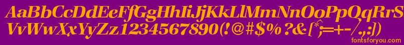 ZabriskiebookBolditalic Font – Orange Fonts on Purple Background