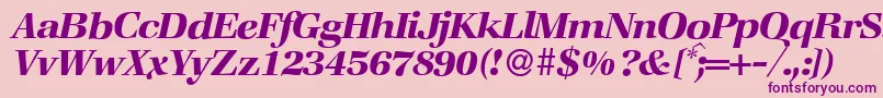 ZabriskiebookBolditalic Font – Purple Fonts on Pink Background