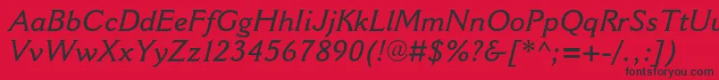 CantoriamtstdSemibolditフォントについての詳細 フォントCantoriamtstdSemiboldit – 赤い背景に黒い文字