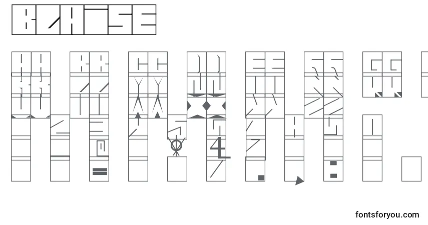 Шрифт Blaise – алфавит, цифры, специальные символы