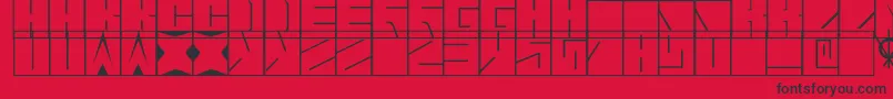 フォントBlaise – 赤い背景に黒い文字