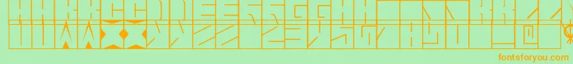 Blaise-Schriftart – Orangefarbene Schriften auf grünem Hintergrund
