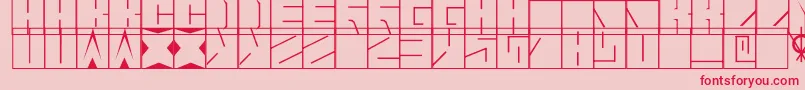 Blaise-Schriftart – Rote Schriften auf rosa Hintergrund