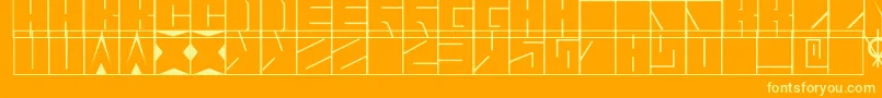 フォントBlaise – オレンジの背景に黄色の文字