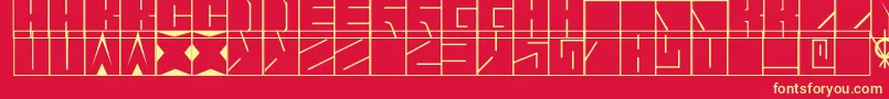 Blaise Font – Yellow Fonts on Red Background