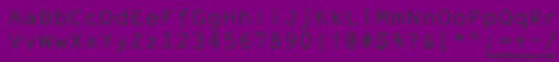 Fonte Elronmonospace – fontes pretas em um fundo violeta