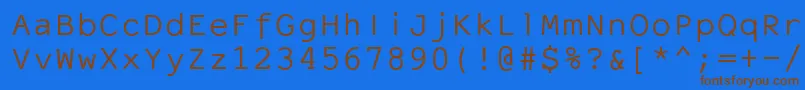Elronmonospace Font – Brown Fonts on Blue Background