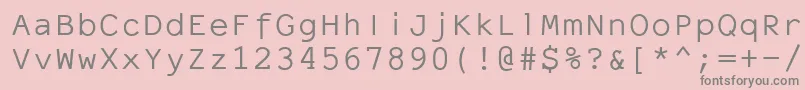 フォントElronmonospace – ピンクの背景に灰色の文字