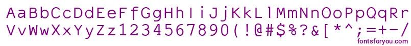 Elronmonospace Font – Purple Fonts on White Background