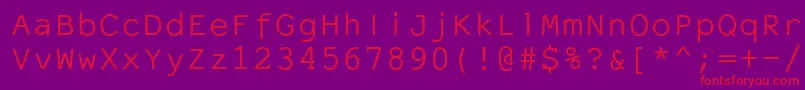 Elronmonospace Font – Red Fonts on Purple Background