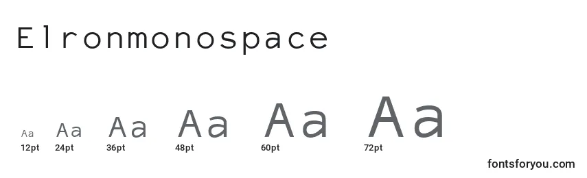 Размеры шрифта Elronmonospace