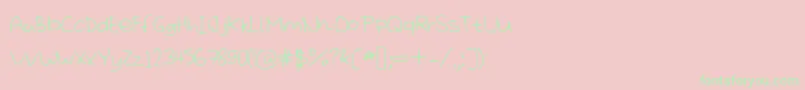 Missdisorder Font – Green Fonts on Pink Background