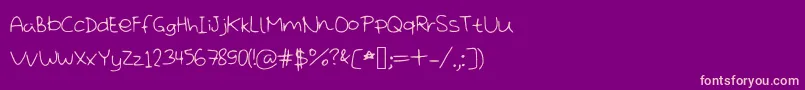 Шрифт Missdisorder – розовые шрифты на фиолетовом фоне