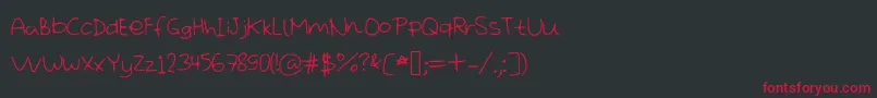 Missdisorder Font – Red Fonts on Black Background