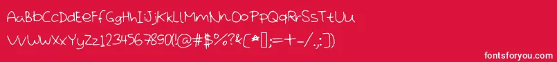 Missdisorder Font – White Fonts on Red Background